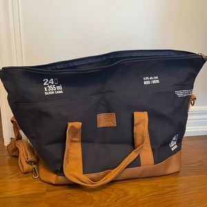 Corona canvas tote back with shoulder straps